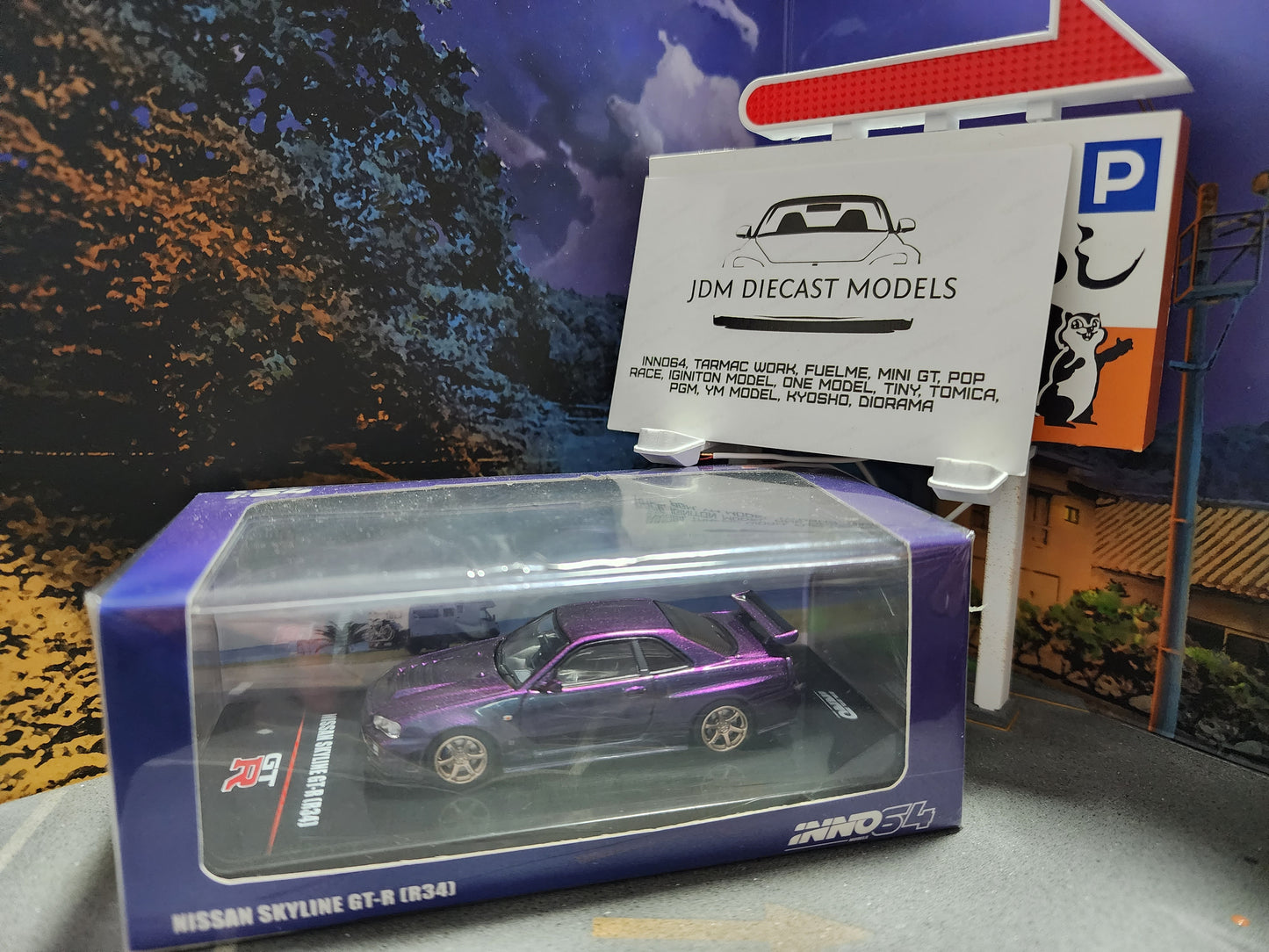 Inno64 Nissan Skyline GT-R R34 Midnight Purple IN64-R34RT-MPII