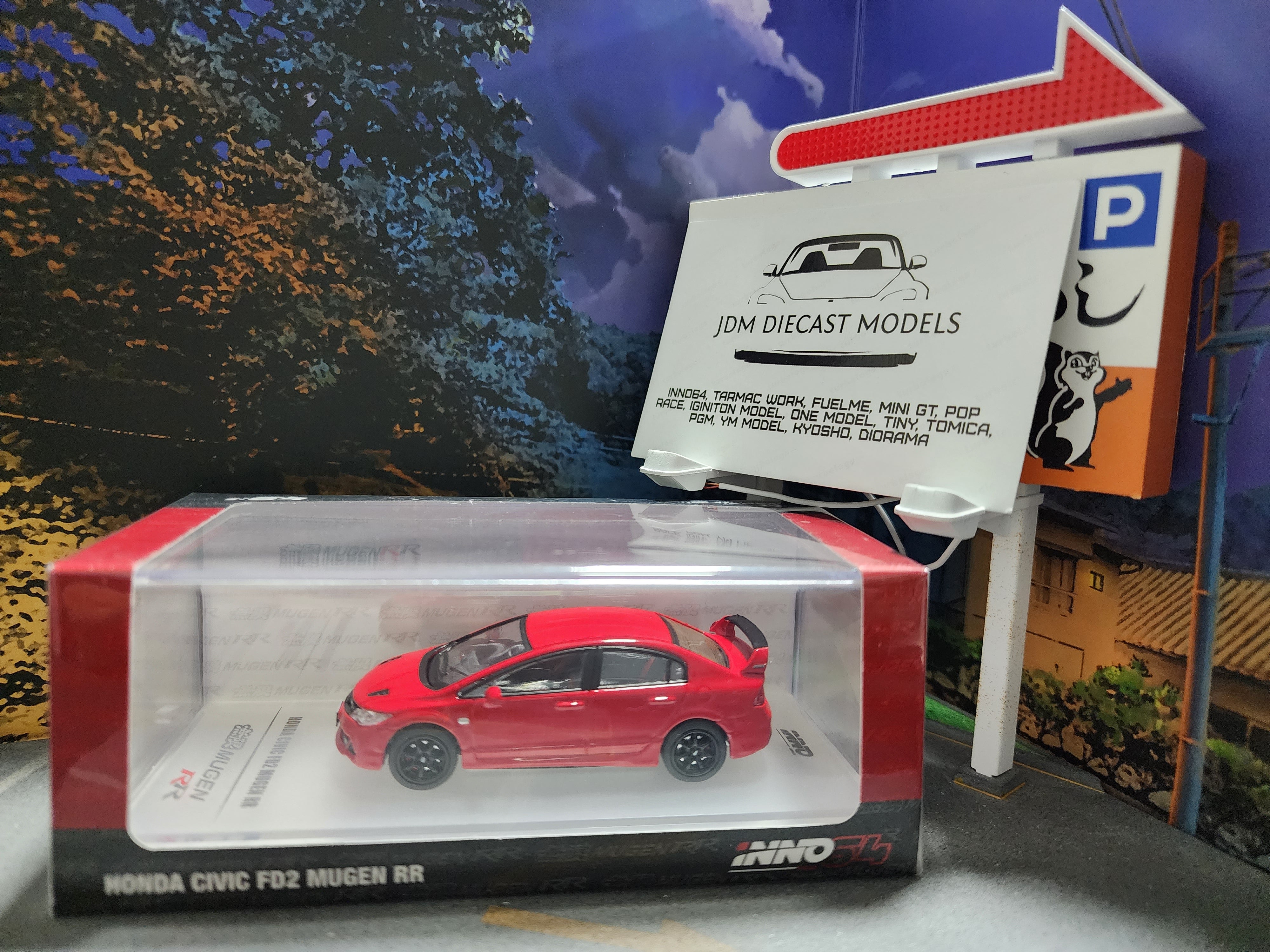 Inno64 Honda Civic Type-R FD2 Mugen RR Red IN64-FD2-RR – JDM Diecast Models