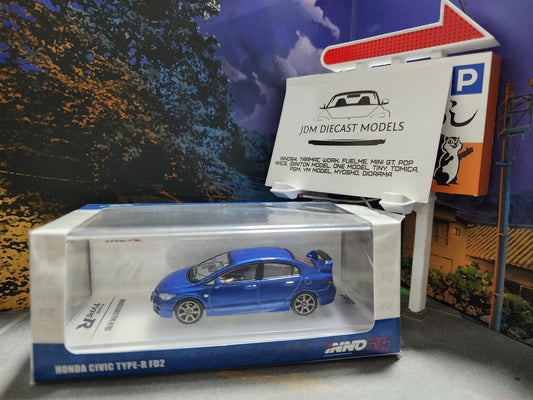 Inno64 Honda Civic Type-R FD2 Blue IN64-FD2-BLUE