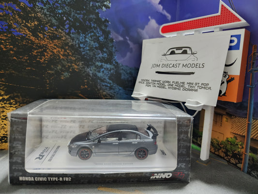 Inno64 Honda Civic Type-R FD2 Matte Grey Hong Kong Special Edition IN64-FD2-AEON