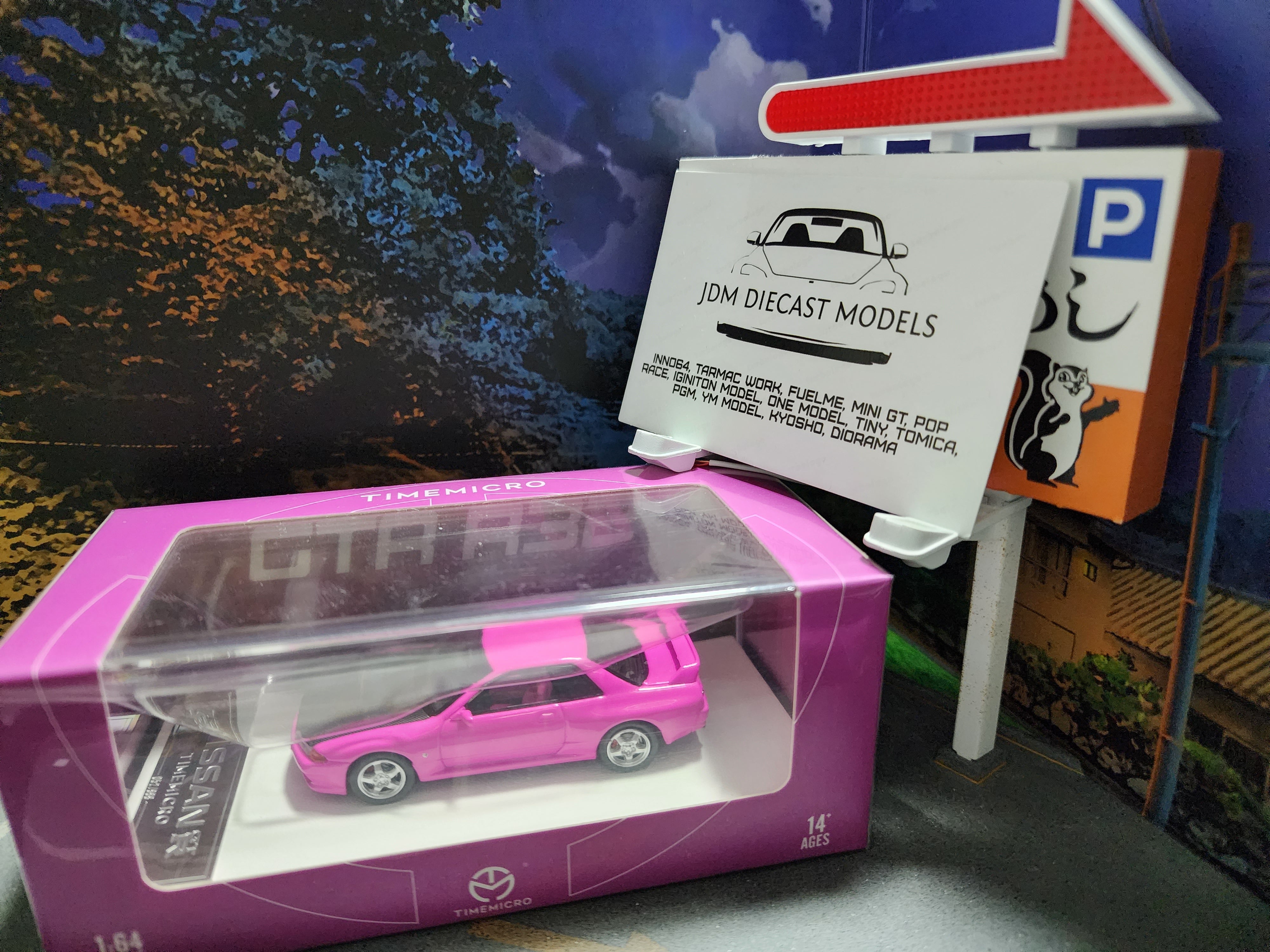 TimeMicro Nissan Skyline GT-R R32 Pink with Carbon Openable Hood – JDM ...