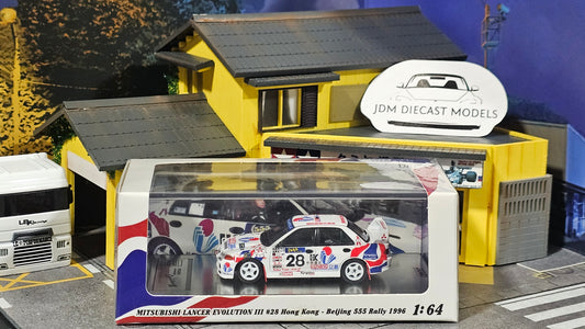 Pop Race x Inno64 Mitsubishi Lancer Evolution III #28 Hong Kong - Beijing 555 Rally 1996
