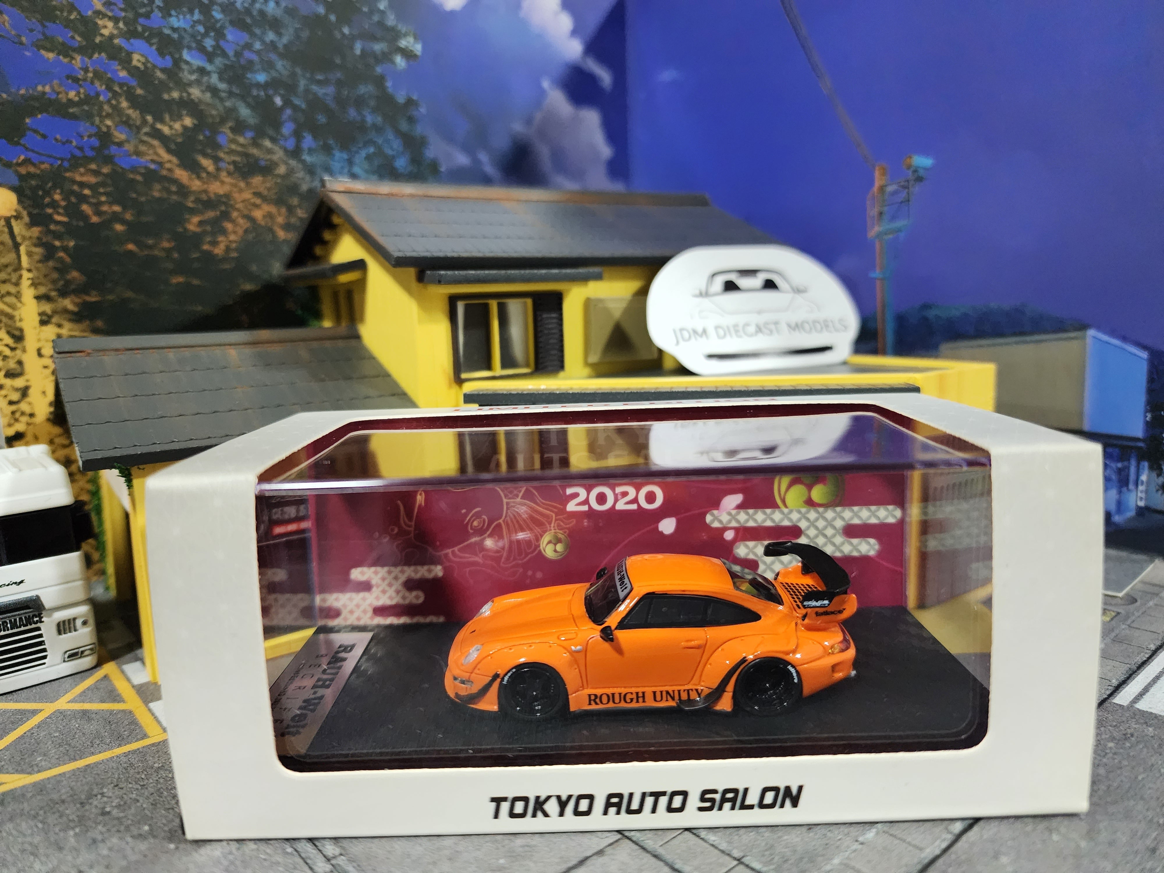 ScaleBox RWB 993 Rough Unity Orange Tokyo Auto Salon Limited Edition S ...