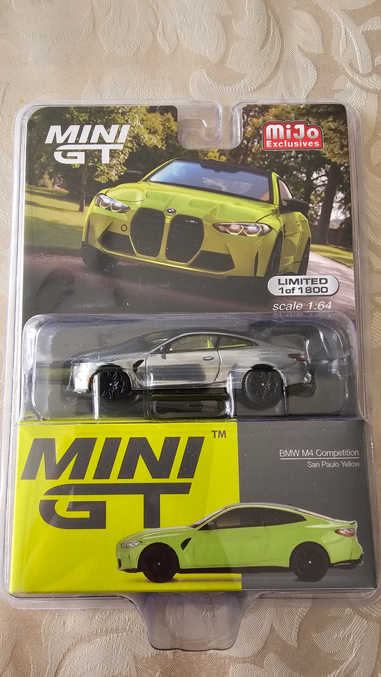 MiniGT BMW M4 Competition (G82) San Paulo Yellow CHASE 75Pcs made