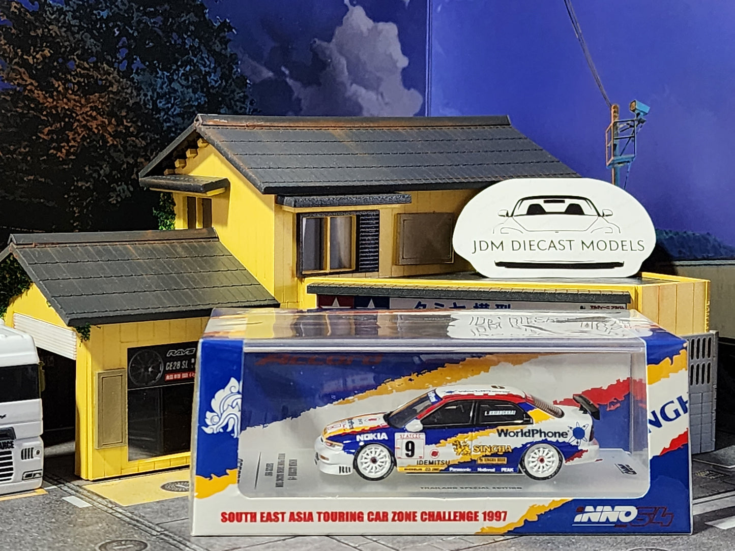 Inno64 Honda Accord CD6 #9 World Phone Singha Racing Team Seatczc 1997 Thailand Special IN64-CD6-SEATCZC