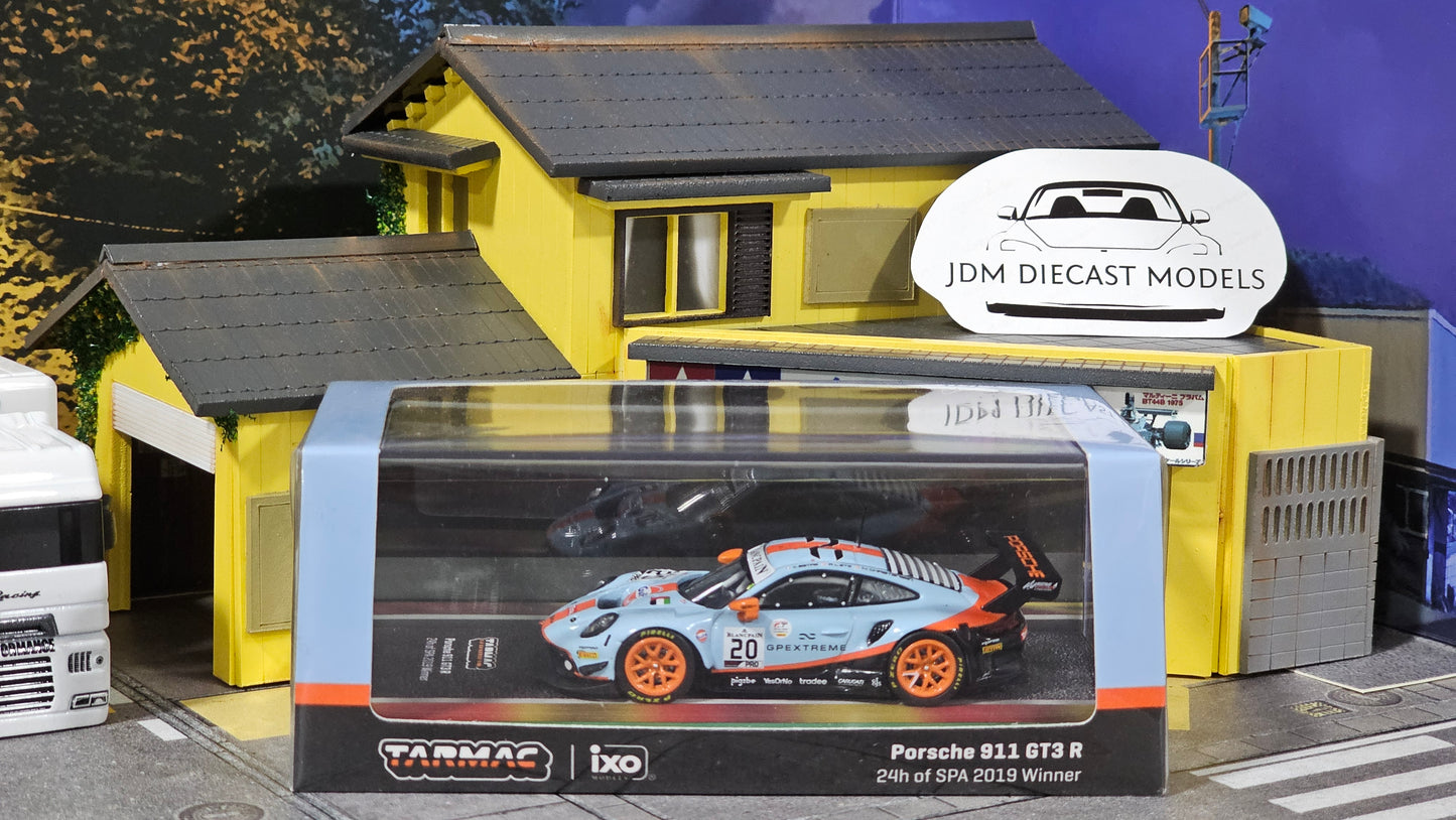 Tarmac Works Porsche 911 GT3 R 24h of SPA 2019 Winner Lietz/ Christensen/ Estre 2018 #20 Ixo T64-059-19SPA20 GULF
