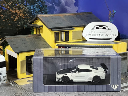 Impossible Perfect LB Skyline GT-R R35 White with Black Bonnet Resin Liberty Walk
