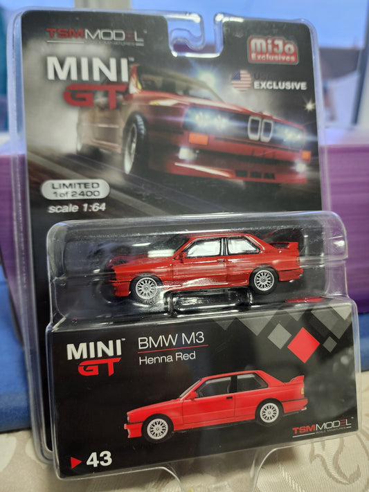 MiniGT BMW M3 Henna Red Mijo Blister Pack Verison Rare