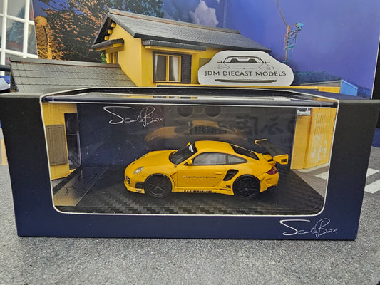 MCE 1/64 Liberty Walk LB Works Porsche 911 997 Yellow