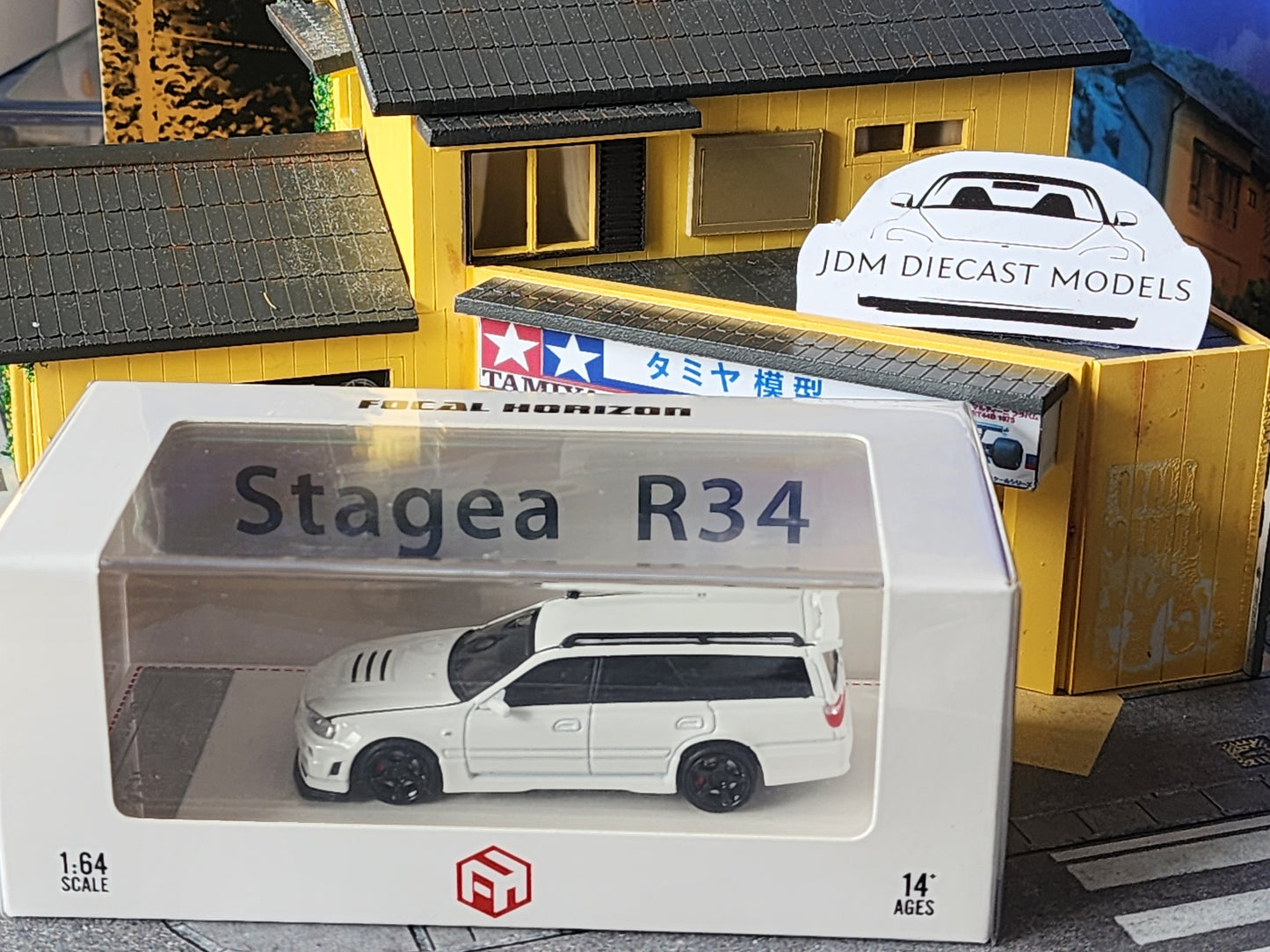 Focal Horizon Nissan Stagea R34 Open Bonnet Engine Detail