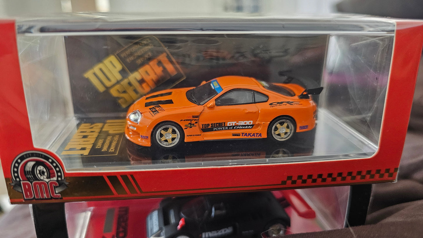 BM Creations Top Secret Toyota Supra Orange Indonesia Diecast Expo IDE 2024 limited edition 1288pcs