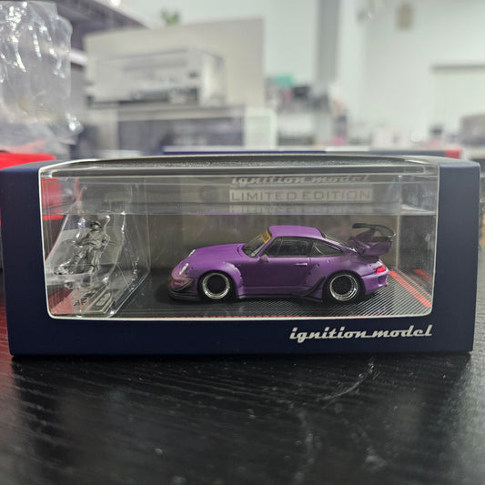 Ignition Model 1/64 Porsche RWB 993 Matte Purple With Mr.Nakai