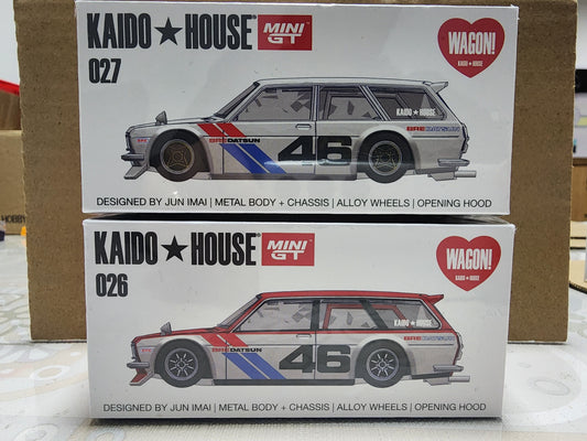 Kaido⭐House KHMG026/027 510 Wagon Datsun BRE MiniGT Set