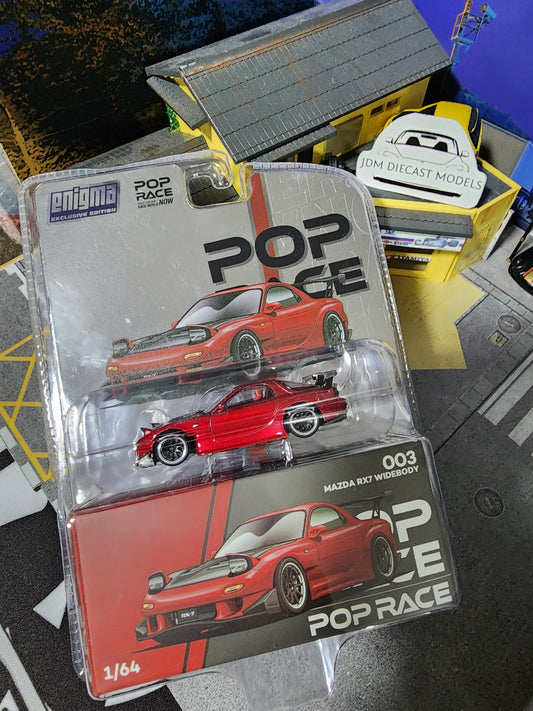 PopRace * Enigma Mazda RX-7 Widebody Metallic Red PRE003