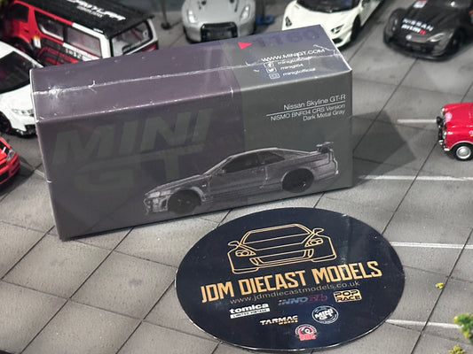 Mini GT Nissan Skyline GT-R NISMO BCNR34 CRS Version Dark Metal Grey  MGT01160