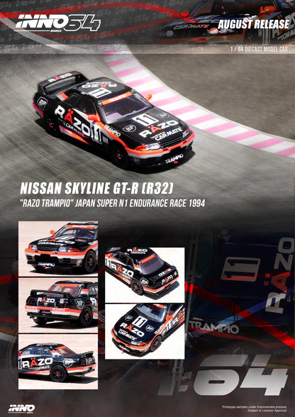 Inno64 Nissan Skyline GT-R (R32) #11 “Razo Trampio” Japan N1 Endurance Race 1994 IN64-R32-RAZO