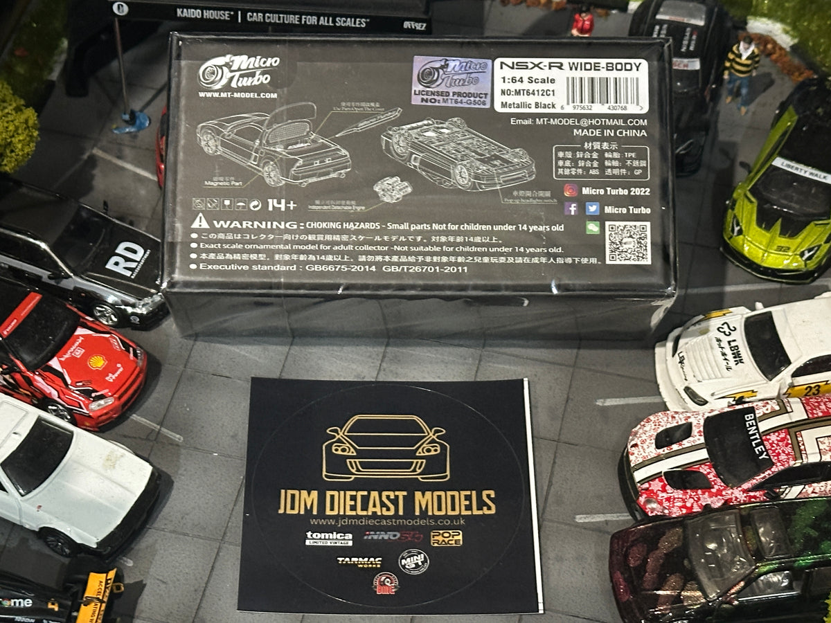 Micro Turbo Custom Honda NSX-R Wide Body Metallic Black MT6412C1