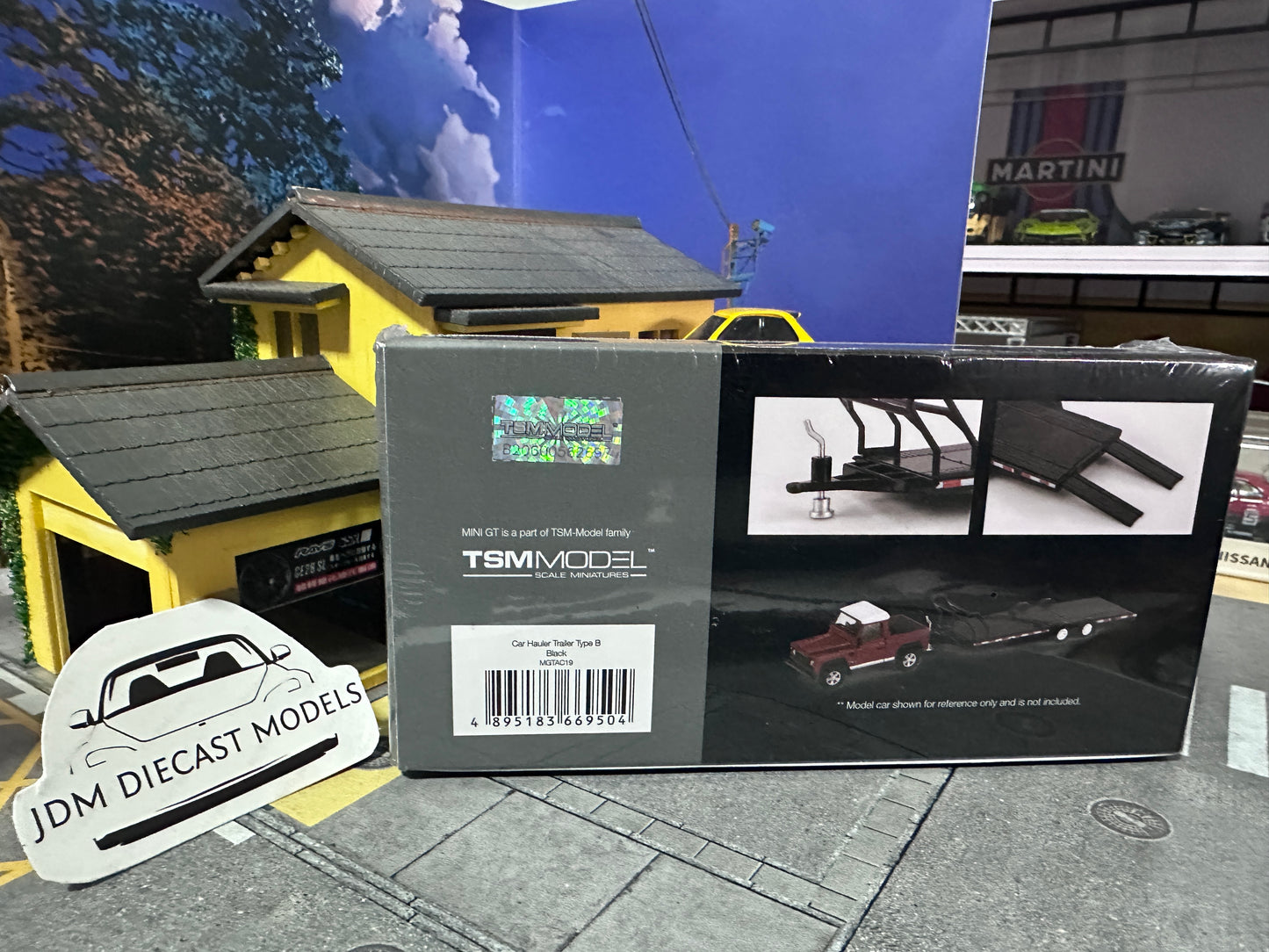 MiniGT Car Hauler Trailer Type B Black AC19