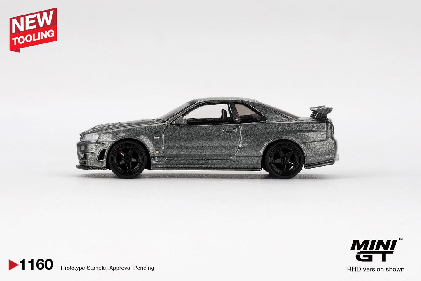 Mini GT Nissan Skyline GT-R NISMO BCNR34 CRS Version Dark Metal Grey  MGT01160