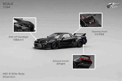Micro Turbo Custom Honda NSX-R Wide Body Metallic Black MT6412C1