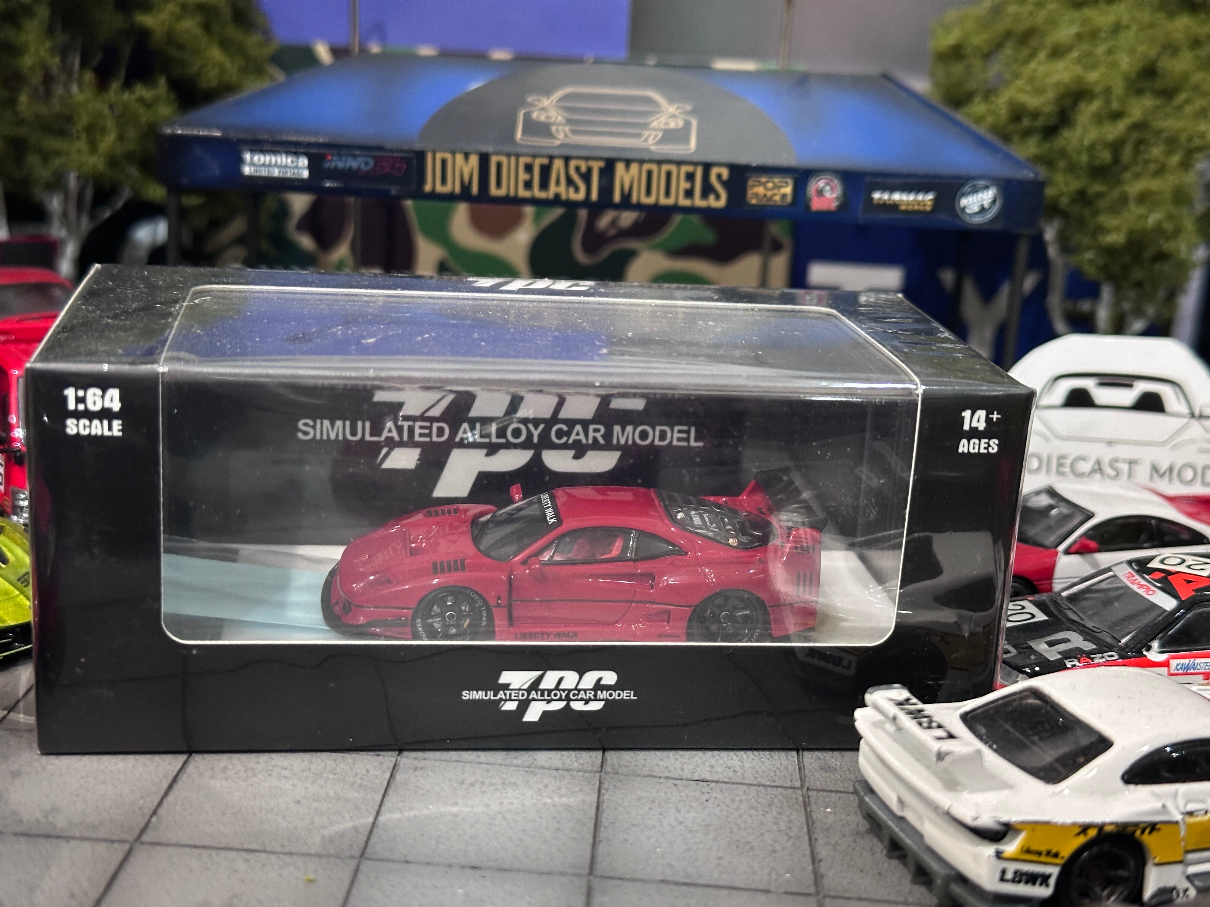 TPC LBWK Ferrari F40 Red with Sticker – JDM Diecast Models