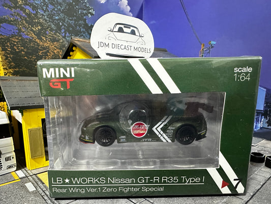 Mini GT LB★WORKS Nissan GT-R (R35) Zero Fighter Special Type 1, Rear Wing Ver 1 MGT00007-R