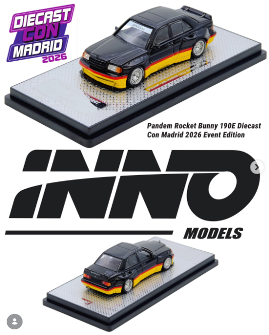Inno64 Pandem Rocket Bunny Mercedes Benz 190E Diecast Con Madrid 2026 Event Edition