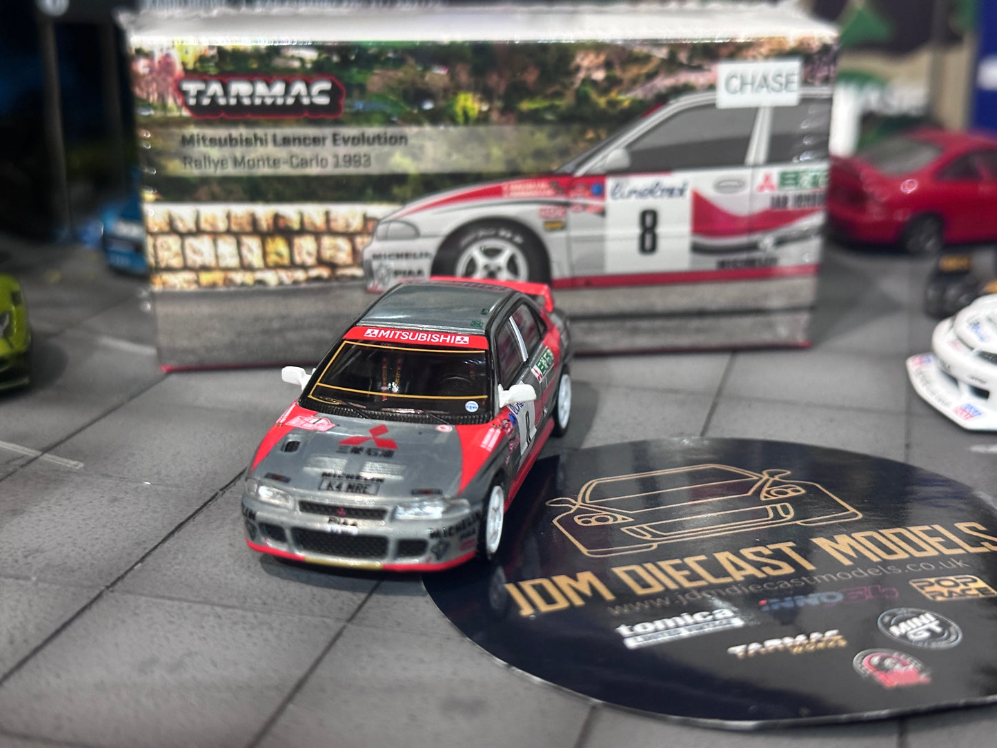 [Chase] Tarmac Works Mitsubishi Lancer Evolution - Rallye Monte-Carlo 1993, K. Eriksson / S. Parmander T64G-048-93MCR08