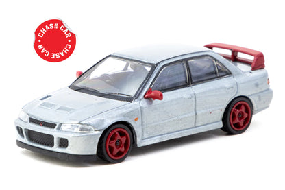 Tarmac Works Mitsubishi Lancer GSR Evolution II + Trading Cards (Red) T64G-049-RE