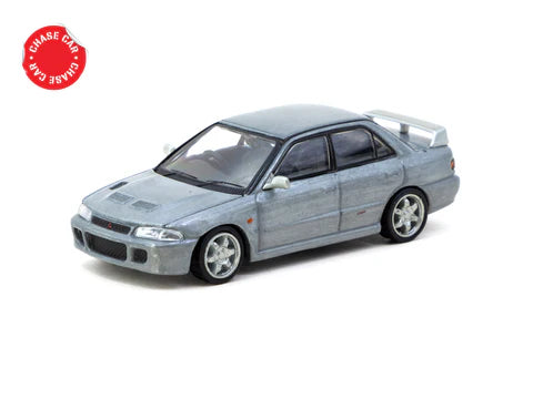 Tarmac Works Mitsubishi Lancer GSR Evolution Silver Special Edition with Tarmac Cards T64G-048-SL
