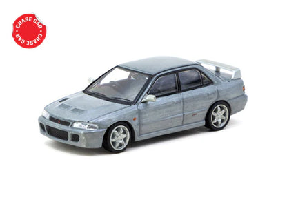 Tarmac Works Mitsubishi Lancer GSR Evolution Silver Special Edition with Tarmac Cards T64G-048-SL