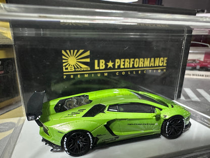 LB PERFORMANCE 1:64 LIBERTY WALK LB-WORKS Aventador LP700 Apple Green Resin