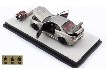 PGM x onemodel Nismo R34 Skyline Gt-R Z-Tune Jade Green limited 832/999pcs