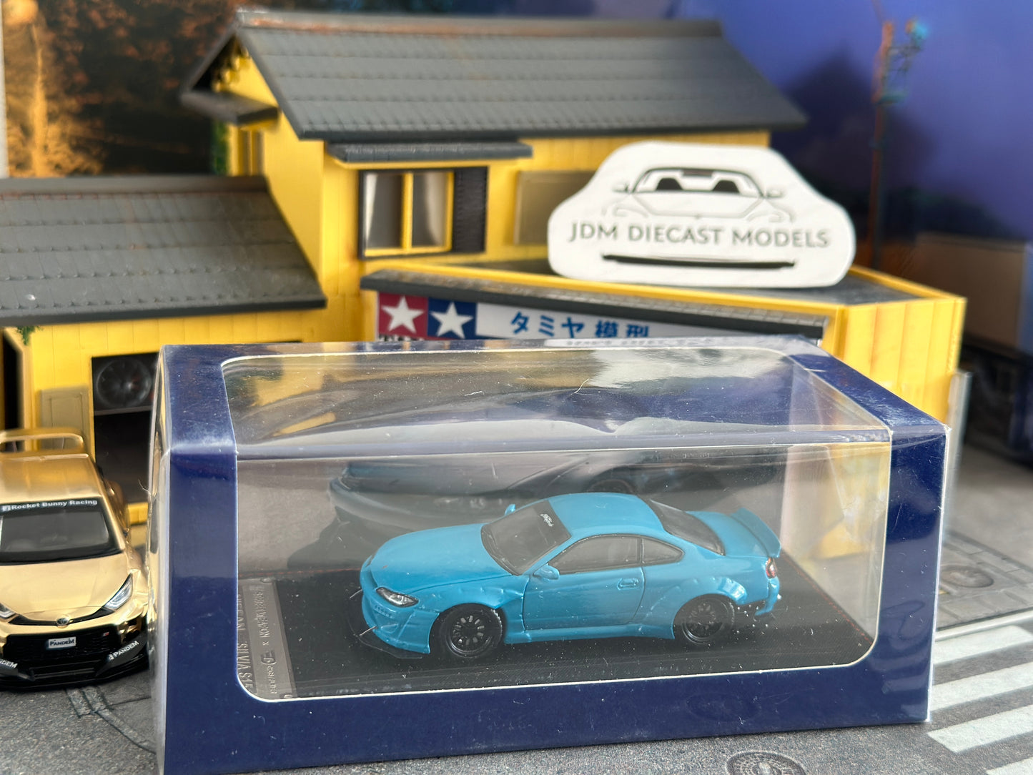 STREET WEAPON PANDEM ROCKET BUNNY NISSAN SILVIA S15 BLUE LIMITED 055/299pcs