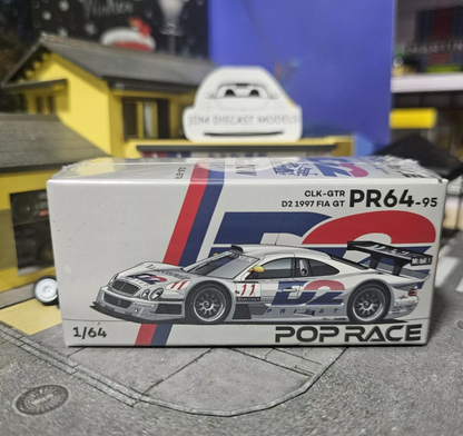 PopRace 1/64 Mercedes-benz AMG CLK GTR - 1997 FIA GT - D2 *New Tooling*