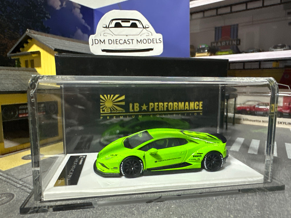 LB PERFORMANCE 1:64 LIBERTY WALK LB-WORKS Huracan LP610 Green Resin ...