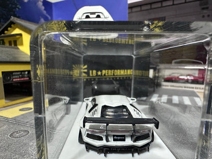 LB PERFORMANCE 1:64 LIBERTY WALK LB-WORKS Aventador LP700 White Resin
