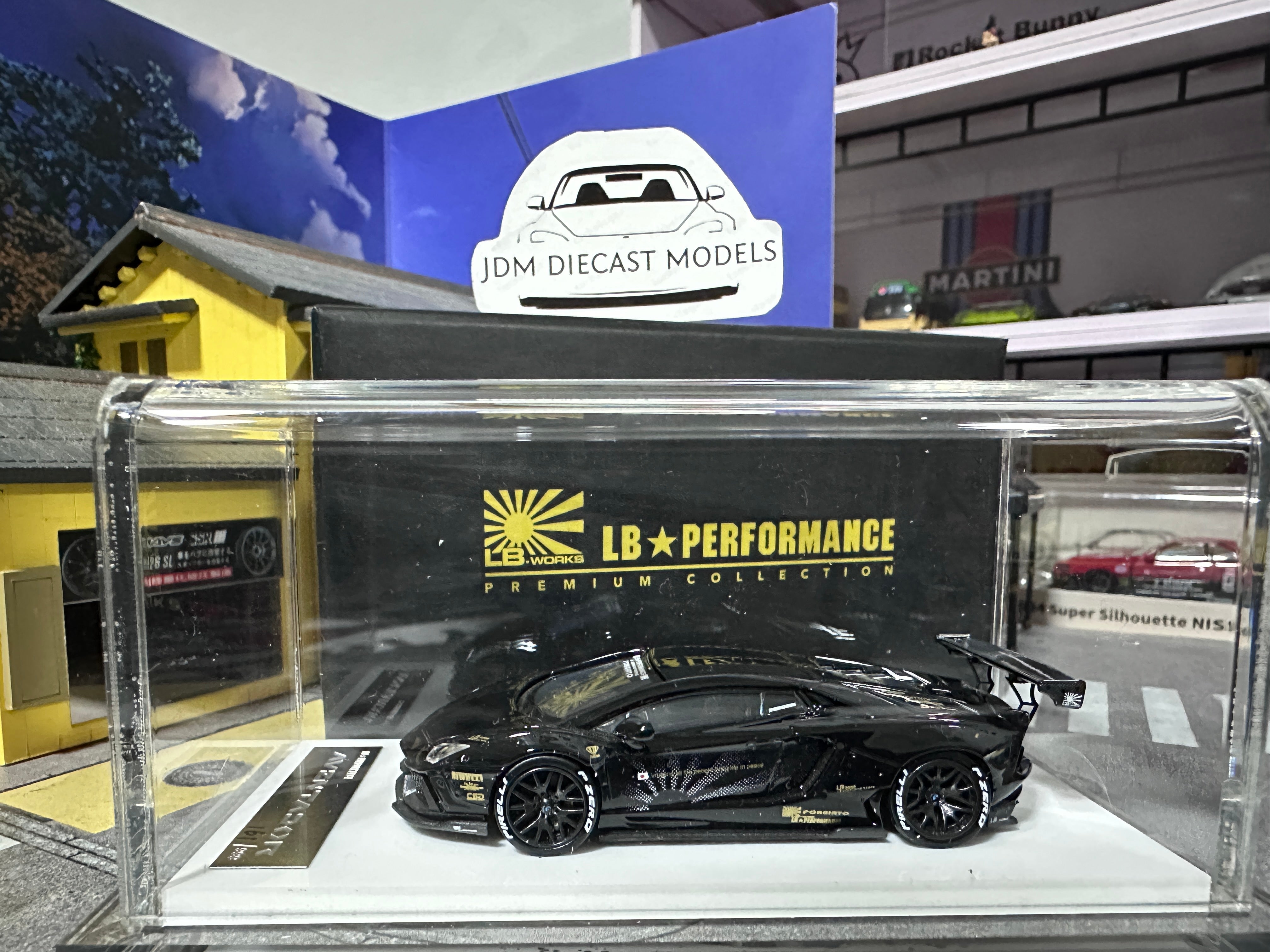 LB PERFORMANCE 1:64 LIBERTY WALK LB-WORKS Aventador LP700 Black Resin ...