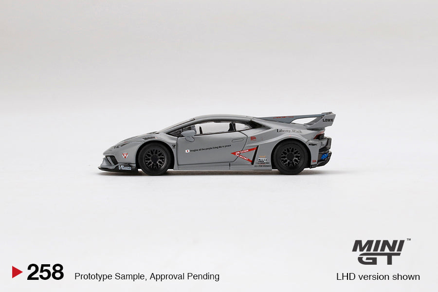 Mini GT LB★WORKS Lamborghini Huracán GT "Fighters Works" (Matte Gray) MGT00258