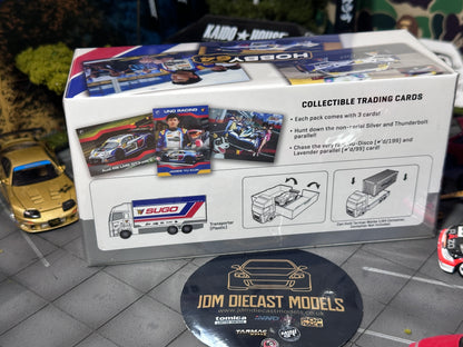 Tarmac Works Audi R8 LMS GT3 evo II Macau GT Cup - FIA GT World Cup 2024 Uno Racing #30 with Tarmac Cards Combo Set and Truck Packaging