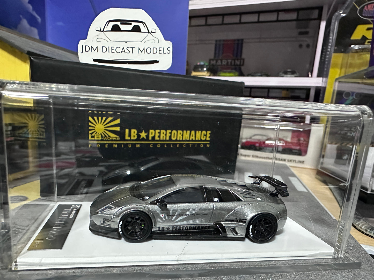 LB PERFORMANCE 1:64 LIBERTY WALK LB-WORKS Murcielago LP670 Metal Silver Resin Rare 001/999pcs