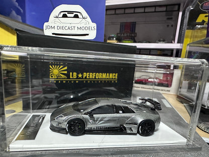 LB PERFORMANCE 1:64 LIBERTY WALK LB-WORKS Murcielago LP670 Metal Silver Resin Rare 001/999pcs