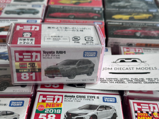Takara Tomy Tomica No. 81 Toyota RAV4 Grey 50th Anniversary 2020 First Release