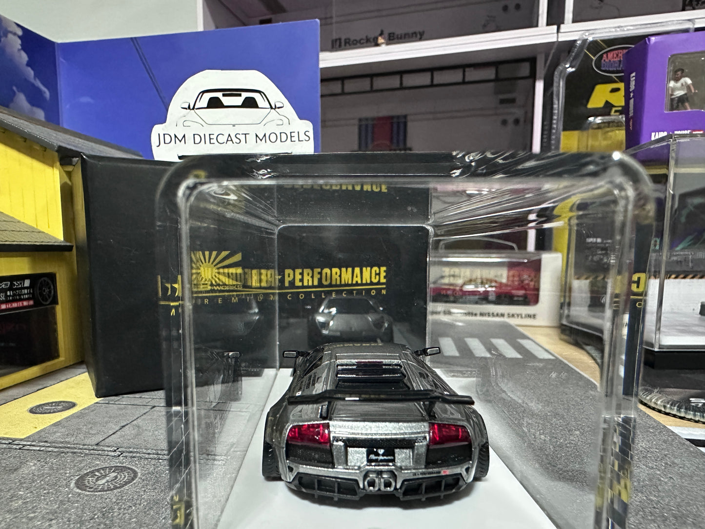 LB PERFORMANCE 1:64 LIBERTY WALK LB-WORKS Murcielago LP670 Metal Silver Resin Rare 001/999pcs