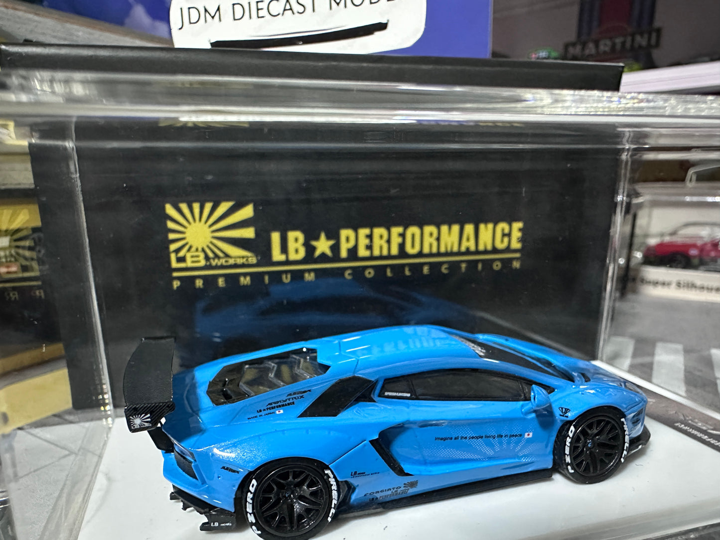 LB PERFORMANCE 1:64 LIBERTY WALK LB-WORKS Aventador LP700 Blue Resin