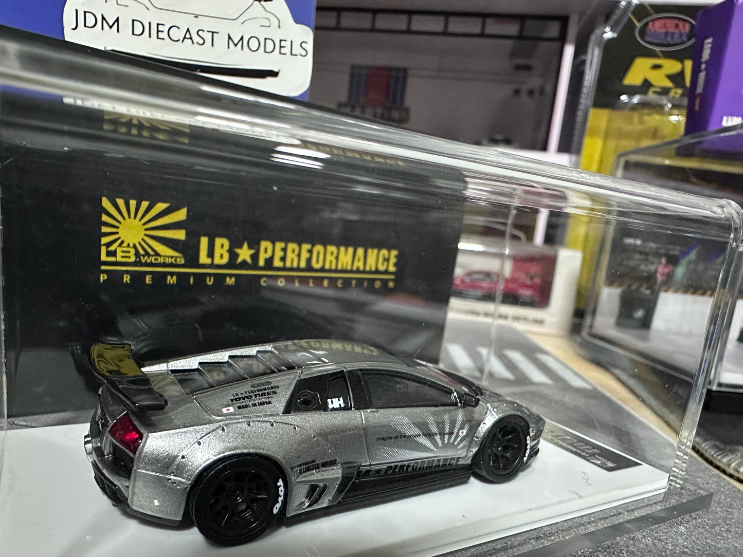 LB PERFORMANCE 1:64 LIBERTY WALK LB-WORKS Murcielago LP670 Metal Silver Resin Rare 001/999pcs