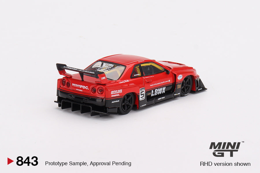 MiniGT Nissan LB-Super Silhouette Skyline ER34 Red Black #5 LB MGT00843-R