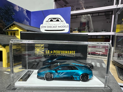 LB PERFORMANCE 1:64 LIBERTY WALK LB-WORKS Murcielago LP670 40th Anniversary Blue Resin Rare 018/999pcs