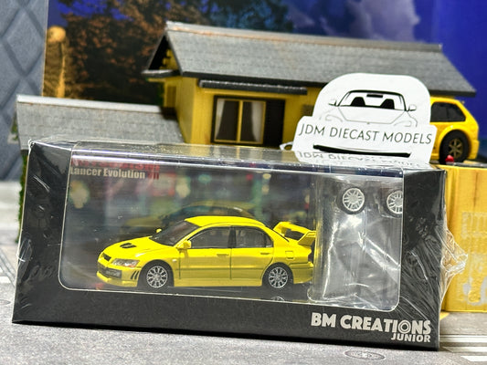 BM Creations Mitsubishi Lancer Evolution VII Yellow 64B0084