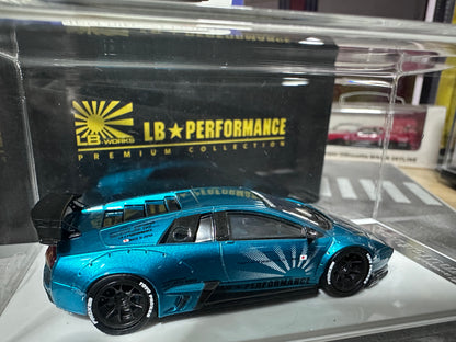 LB PERFORMANCE 1:64 LIBERTY WALK LB-WORKS Murcielago LP670 40th Anniversary Blue Resin Rare 018/999pcs